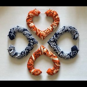Bandana heart hoops